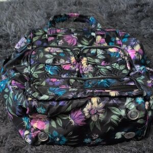 Floral Black Backpack